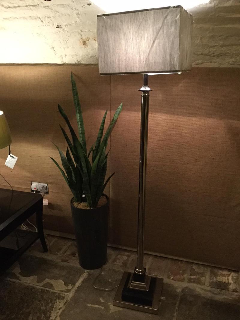 Chrome & Marble Floor Light