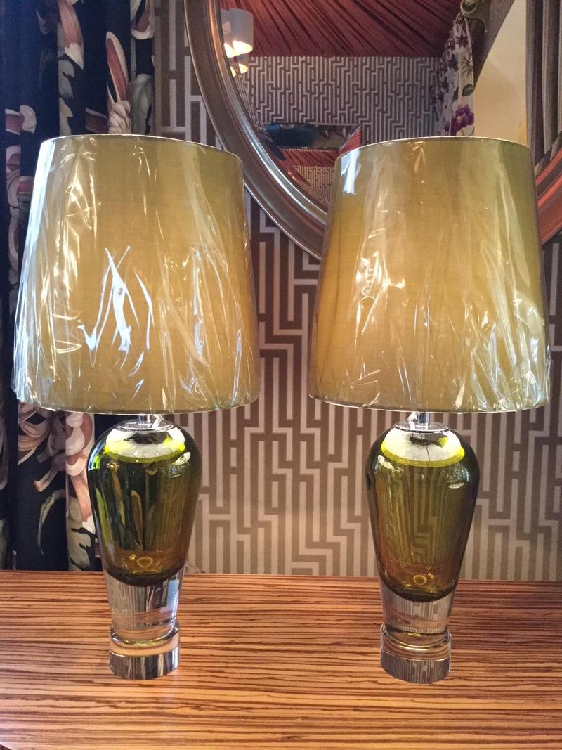 Kensaku Glass Lamp with Empire Shade