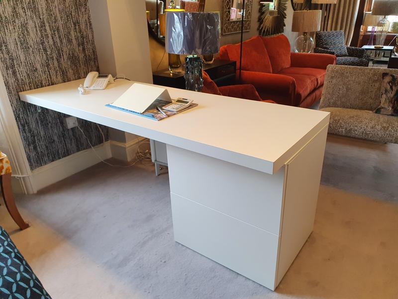 Desk and Cube Drawer Cabinet